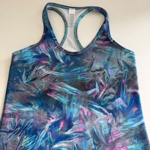 Ivivva by Lululemon Multicolor Keep‎ Your Cool tanktop Girls 14 galaxy pink blue